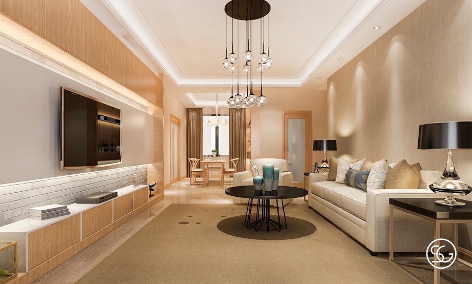 Luxury living room interior design